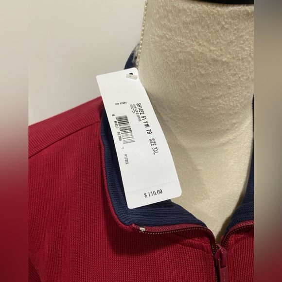 NWT Lacoste Half Zip Lightweight Interlock Sweatshirt size 9 - Picture 2 of 9